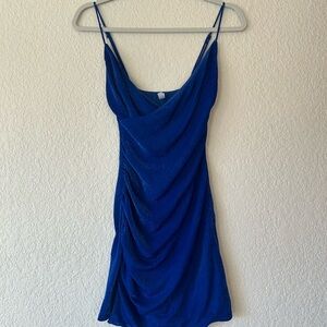 Lucy in the Sky Royal Blue Shimmer Mini Dress Formal Homecoming XS